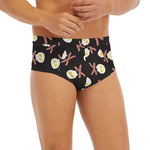 Skull Fried Egg And Bacon Pattern Print Men's Briefs