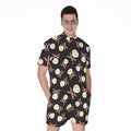 Skull Fried Egg And Bacon Pattern Print Men's Romper