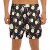 Skull Fried Egg And Bacon Pattern Print Men's Split Running Shorts