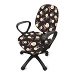 Skull Fried Egg And Bacon Pattern Print Office Chair Cover