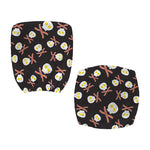 Skull Fried Egg And Bacon Pattern Print Office Chair Cover