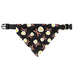 Skull Fried Egg And Bacon Pattern Print Over The Collar Dog Bandana