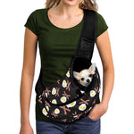 Skull Fried Egg And Bacon Pattern Print Pet Sling Carrier