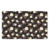 Skull Fried Egg And Bacon Pattern Print Polyester Doormat