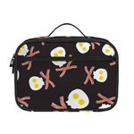 Skull Fried Egg And Bacon Pattern Print Portable Lunch Bag