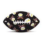 Skull Fried Egg And Bacon Pattern Print Rugby Ball