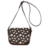 Skull Fried Egg And Bacon Pattern Print Saddle Bag