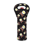 Skull Fried Egg And Bacon Pattern Print Single Neoprene Wine Tote