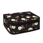 Skull Fried Egg And Bacon Pattern Print Small Lunch Bag