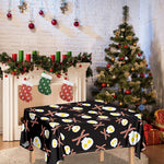 Skull Fried Egg And Bacon Pattern Print Tablecloth