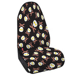 Skull Fried Egg And Bacon Pattern Print Waterproof Car Seat Cover