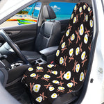 Skull Fried Egg And Bacon Pattern Print Waterproof Car Seat Cover