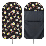 Skull Fried Egg And Bacon Pattern Print Waterproof Car Seat Cover