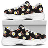 Skull Fried Egg And Bacon Pattern Print White Chunky Shoes