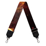 Skull In Flames Print Bag Strap