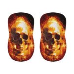 Skull In Flames Print Bar Stool Covers