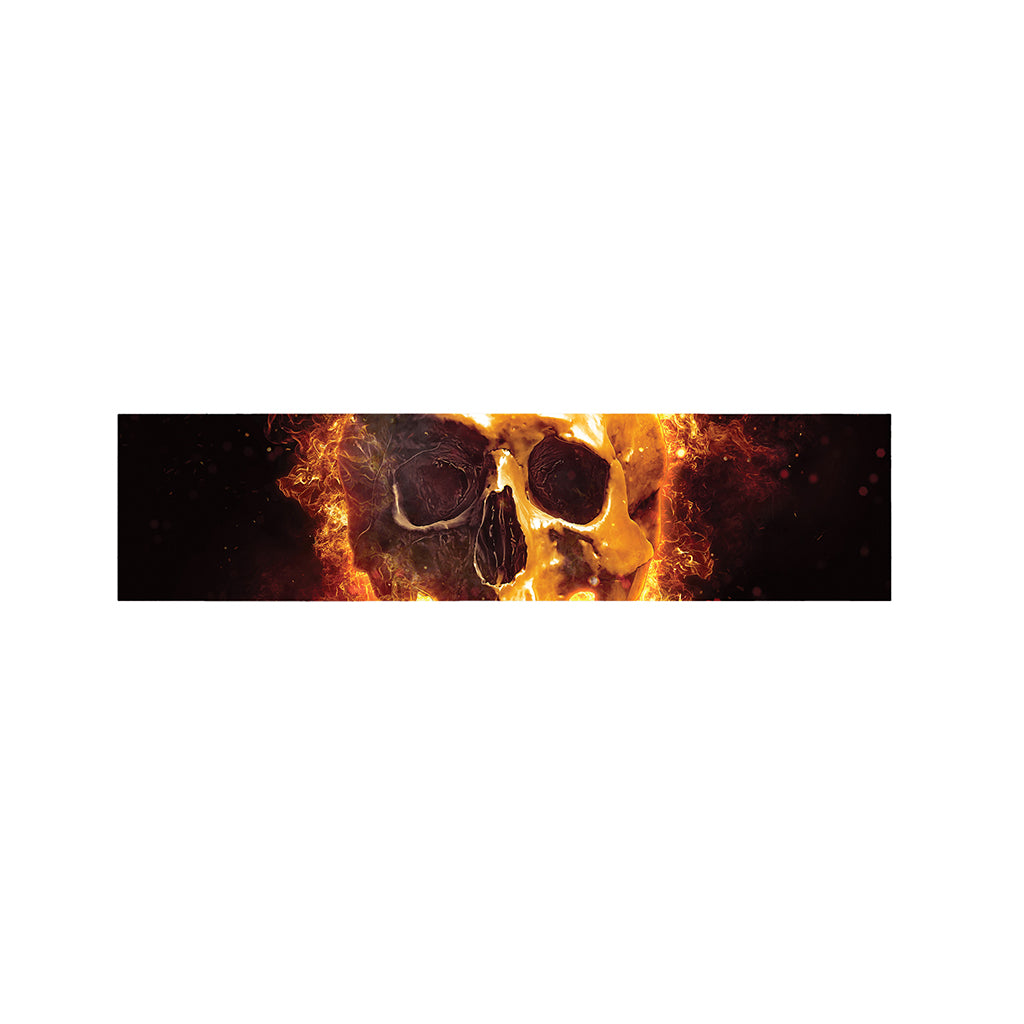Skull In Flames Print Bed Runner