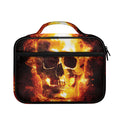 Skull In Flames Print Briefcase Bible Bag