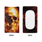 Skull In Flames Print Changing Pad Cover