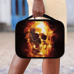 Skull In Flames Print Classic Bible Case
