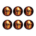 Skull In Flames Print Coaster Set