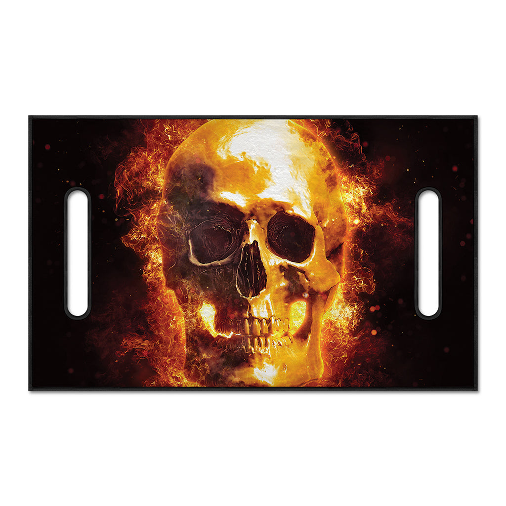 Skull In Flames Print Golf Cart Seat Cover