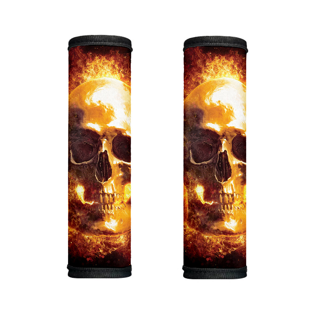 Skull In Flames Print Handle Covers