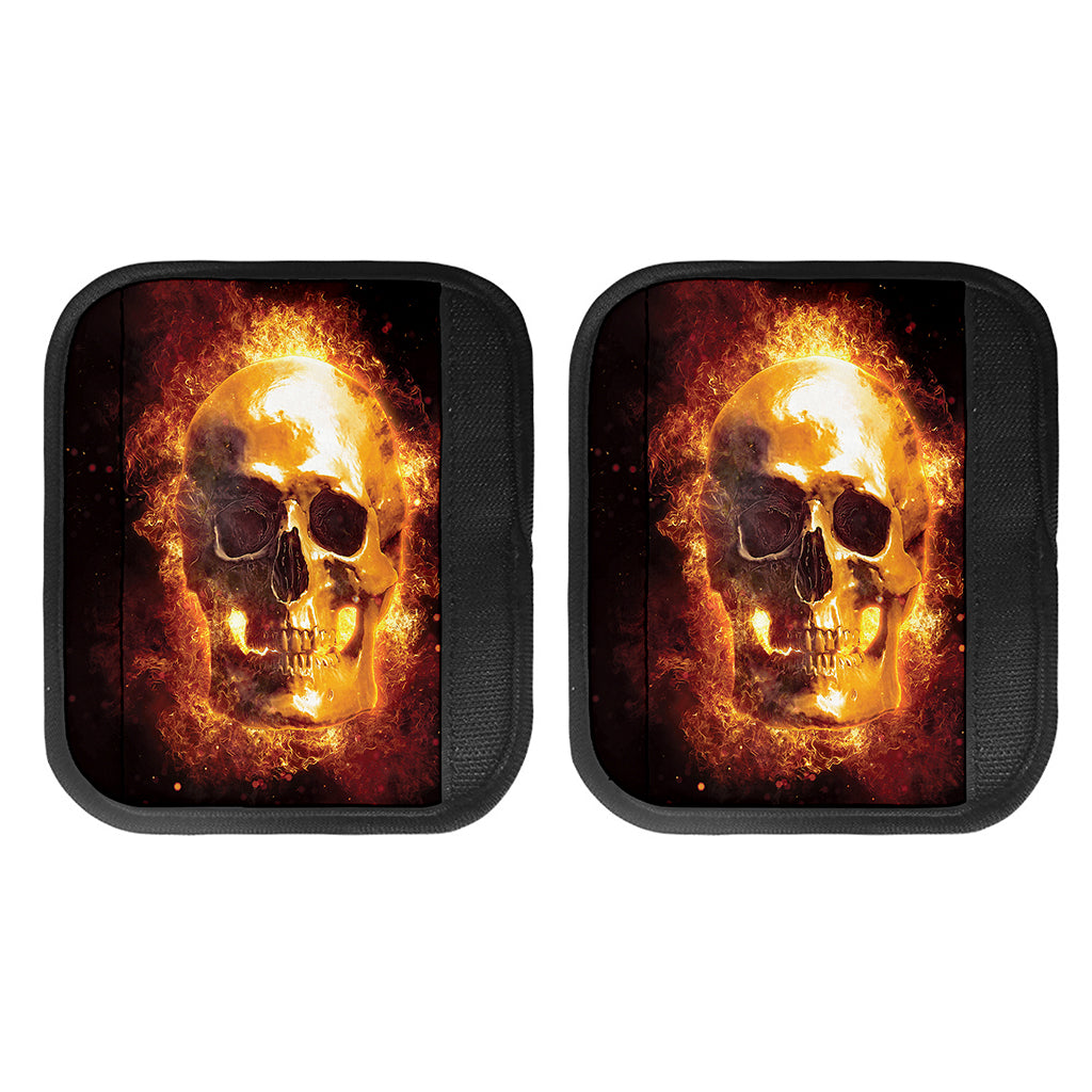Skull In Flames Print Handle Covers