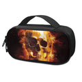 Skull In Flames Print Portable Cooler Travel Case
