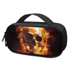 Skull In Flames Print Insulin Cooler Travel Case
