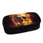 Skull In Flames Print Insulin Cooler Travel Case