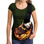 Skull In Flames Print Pet Sling Carrier