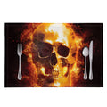 Skull In Flames Print Placemat