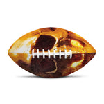 Skull In Flames Print Rugby Ball