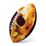 Skull In Flames Print Rugby Ball