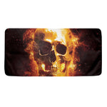 Skull In Flames Print Towel
