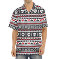 Skull Knitted Pattern Print Aloha Shirt