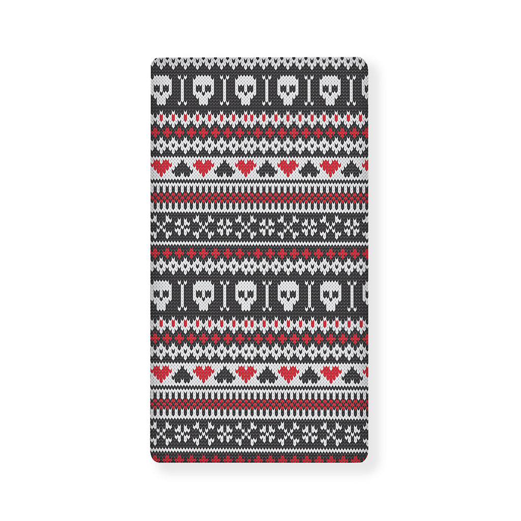 Skull Knitted Pattern Print Baby Crib Sheet