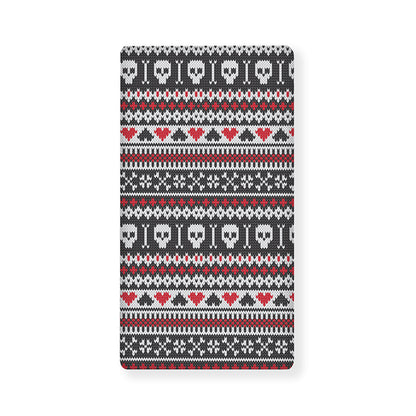 Skull Knitted Pattern Print Baby Crib Sheet