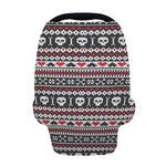 Skull Knitted Pattern Print Baby Seat Cover