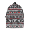 Skull Knitted Pattern Print School Backpack