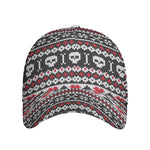 Skull Knitted Pattern Print Baseball Cap