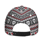 Skull Knitted Pattern Print Baseball Cap