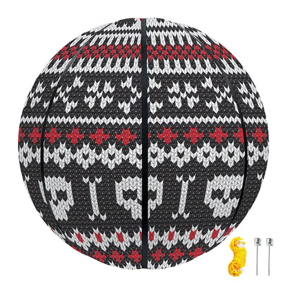 Skull Knitted Pattern Print Basketball