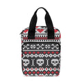 Skull Knitted Pattern Print Bible Tote Bag