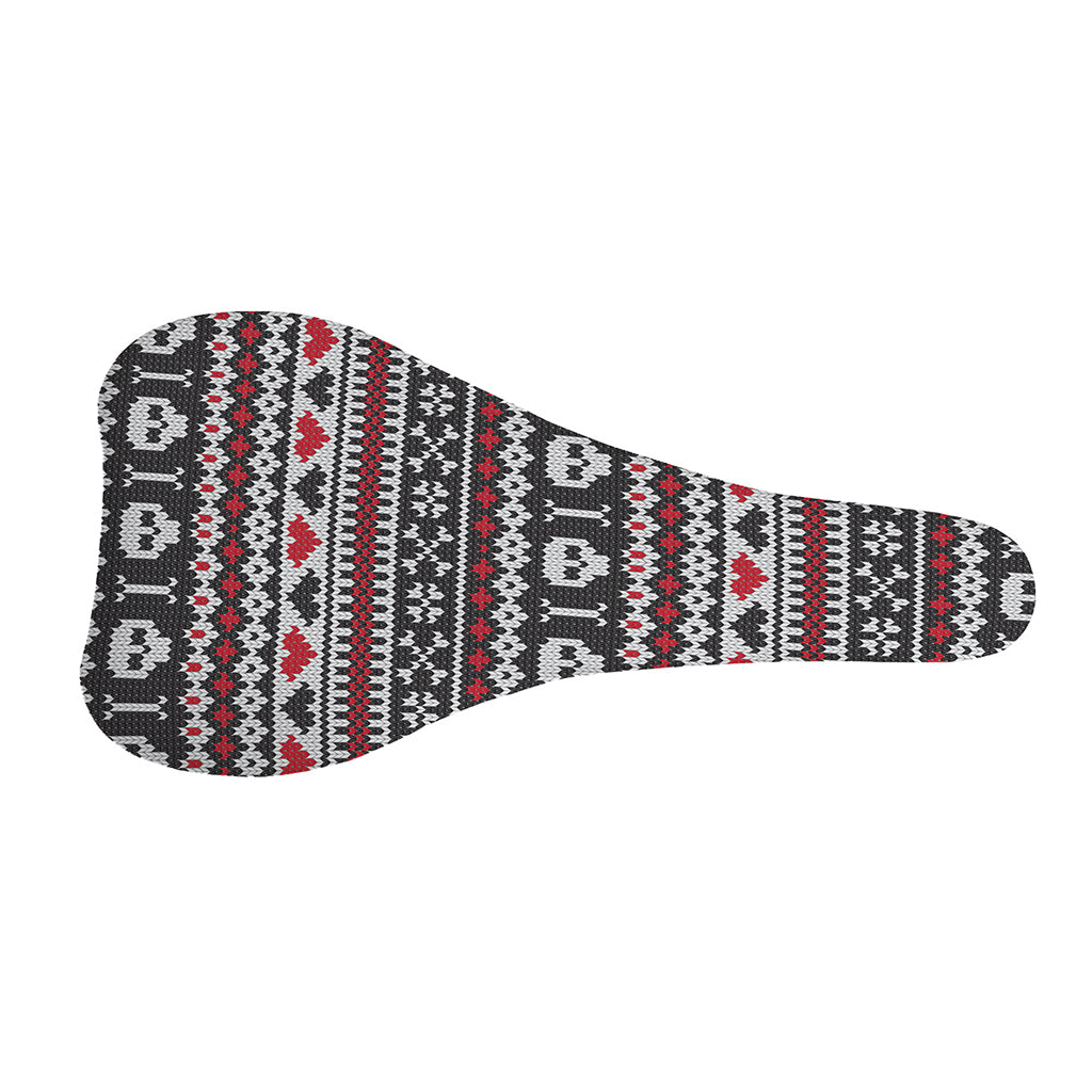 Skull Knitted Pattern Print Bicycle Seat Cover