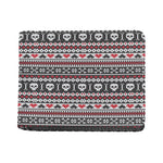 Skull Knitted Pattern Print Bifold Wallet