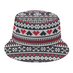Skull Knitted Pattern Print Bucket Hat