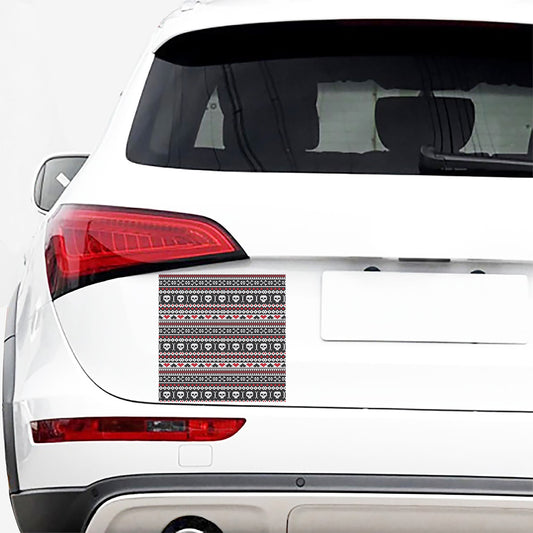 Skull Knitted Pattern Print Car Sticker