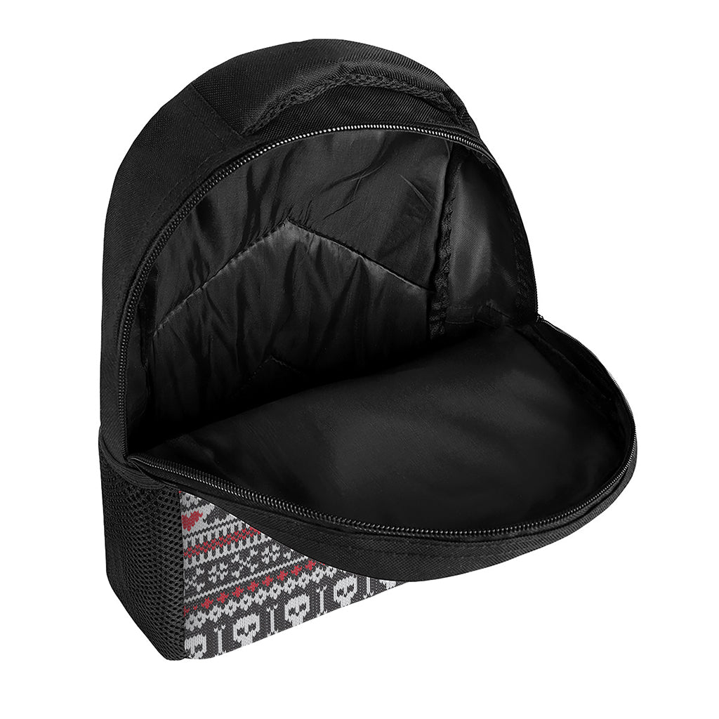 Skull Knitted Pattern Print Casual Backpack